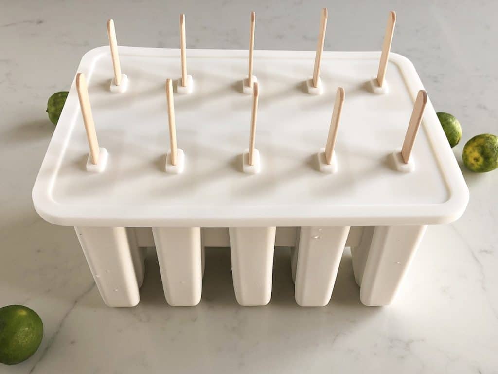 Popsicles in silicone popsicle mold